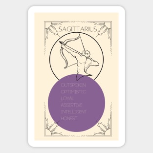 Sagittarius Zodiac Poster Design Sticker